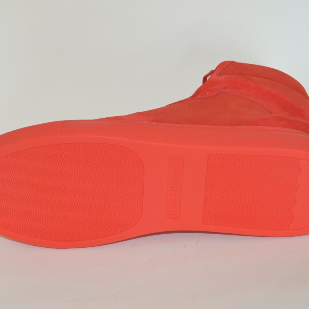 NWT BALENCIAGA MENS HITOP SUEDE LEATHER SNEAKERS US 10 EU 43 - Picture 6 of 7